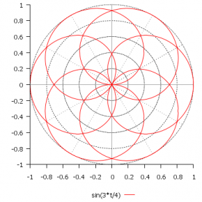График полярной розы k=3/4